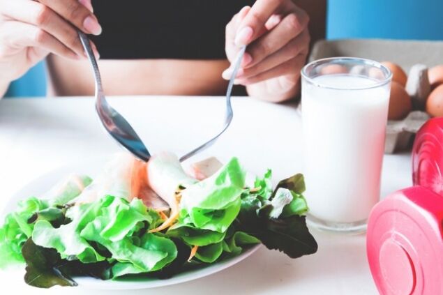 Salad and yogurt cup